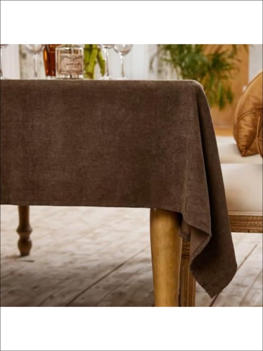 Rectangle Table Cloth Water Resistant Fuzzy Tech Fabric 70x55
